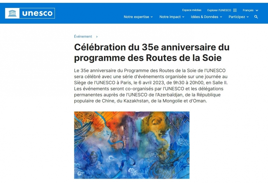 Le 35e anniversaire du programme des Routes de la Soie de l’UNESCO sera célébrée à Paris