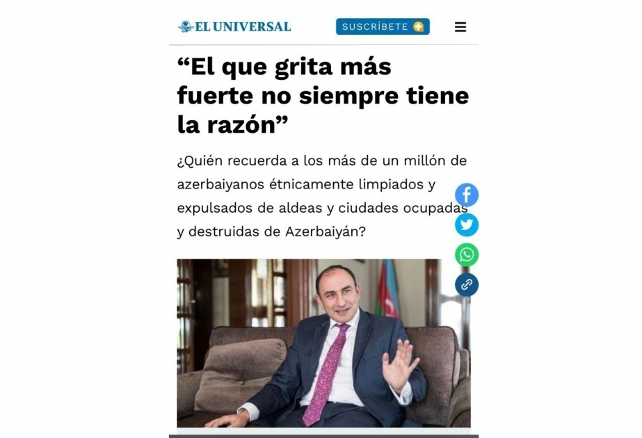 Las mentiras de Armenia fueron reveladas en la prensa mexicana