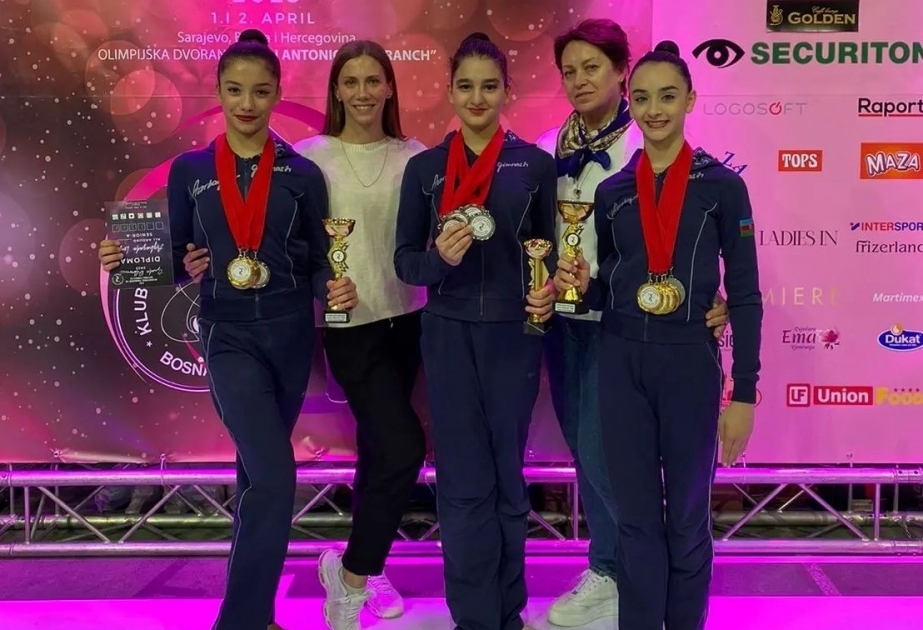 Gimnastas azerbaiyanas ganan 15 medallas en el torneo de Sarajevo