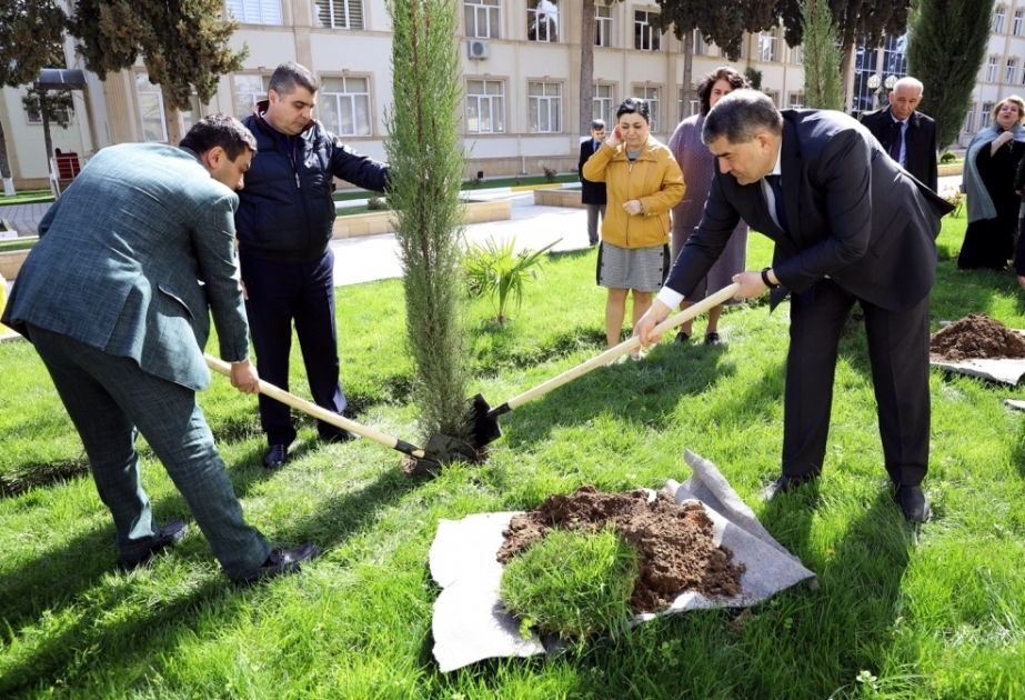 Ulu Öndər Heydər Əliyevin 100 illiyi ilə əlaqədar GDU-da 100 ədəd ağac əkilib