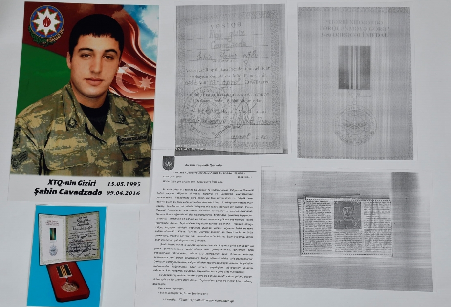 Muzeydə Aprel döyüşlərinin şəhidi Şahin Cavadzadəyə məxsus materiallar qorunur
