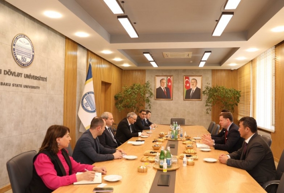BDU-da Astana Beynəlxalq Maliyyə Mərkəzinin Məhkəməsi və Beynəlxalq Arbitraj Mərkəzinin nümayəndələri ilə görüş