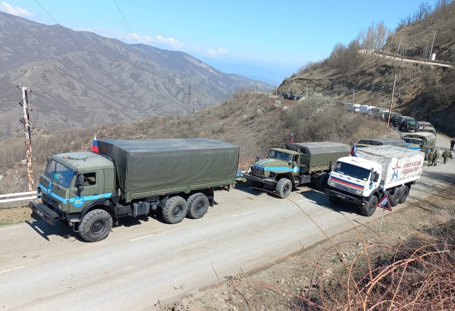 Rusiya sülhməramlılarına aid avtomobil karvanı aksiya ərazisindən sərbəst keçib