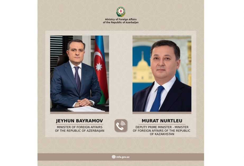 Canciller azerbaiyano felicita al recién nombrado Ministro de Asuntos Exteriores de Kazajistán