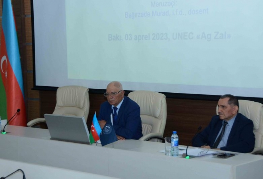 UNEC-də Almaniyada yaşayan azərbaycanlı riyaziyyatçı haqqında mühazirə dinlənilib