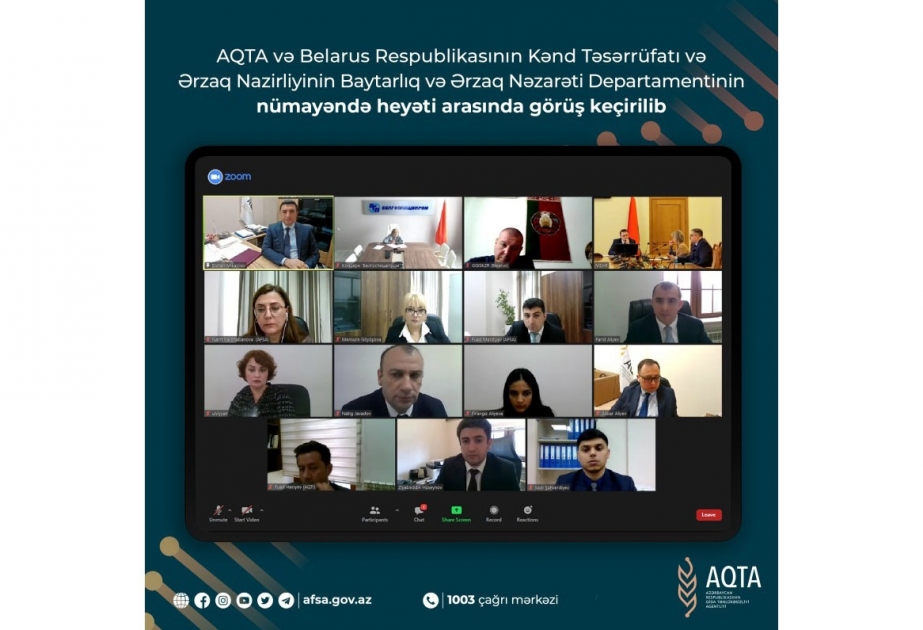 Azərbaycan və Belarusun qida mütəxəssisləri əməkdaşlıq yollarını müzakirə ediblər