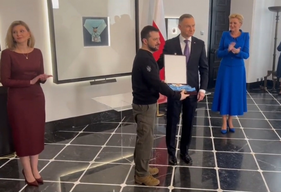 Volodimir Zelenski Polşanın ali ordeni ilə təltif edilib