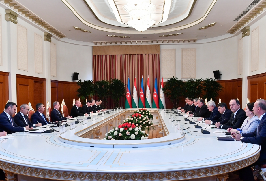 Presidents of Azerbaijan and Tajikistan held expanded meeting VIDEO