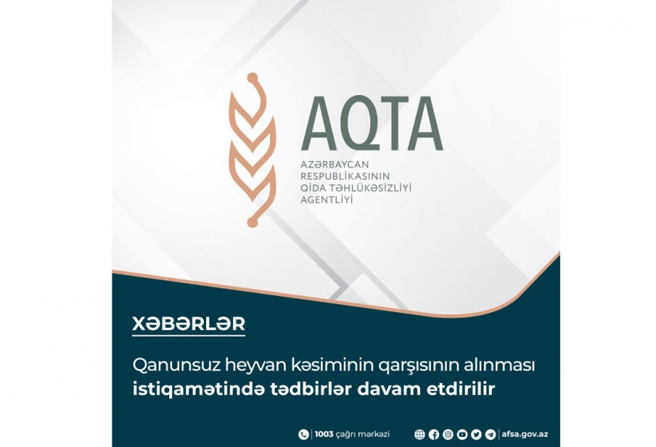 Qanunsuz heyvan kəsiminin qarşısının alınması istiqamətində tədbirlər davam etdirilir