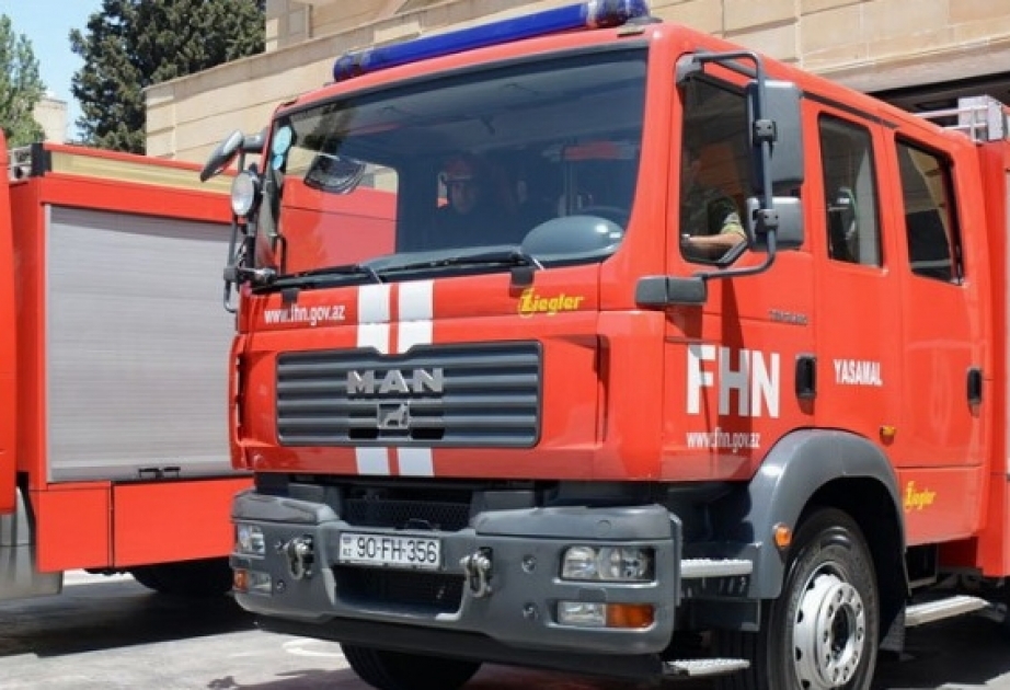 Yasamal rayonunda yaşayış binasında yanğın baş verib