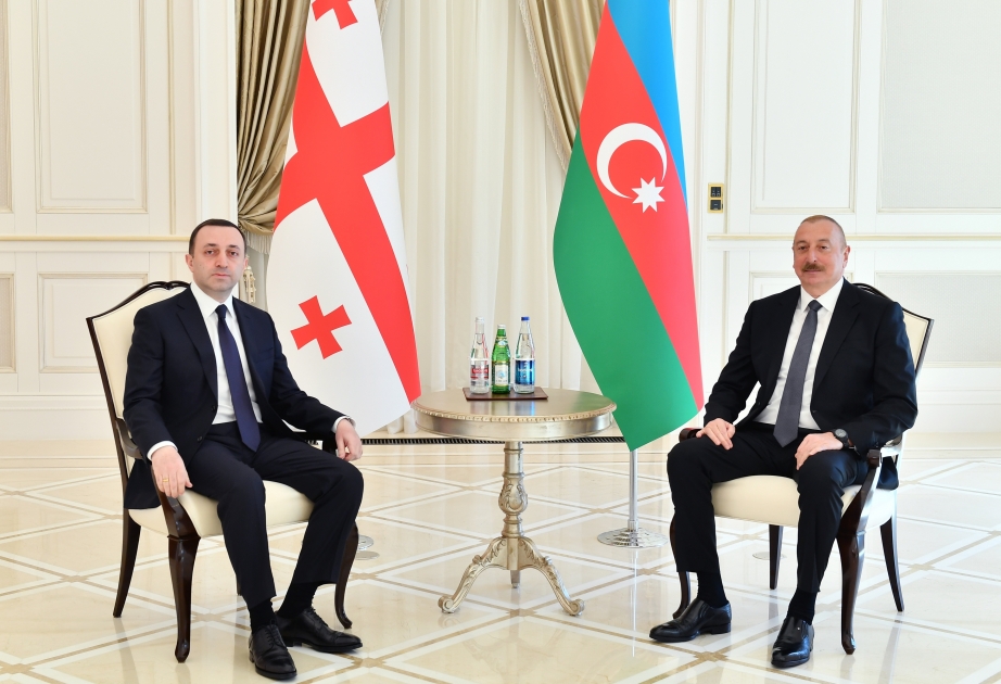 Präsident Ilham Aliyev und Georgiens Premierminister Irakli Garibashvili treffen sich unter vier Augen in Gabala  AKTUALISIERT VIDEO