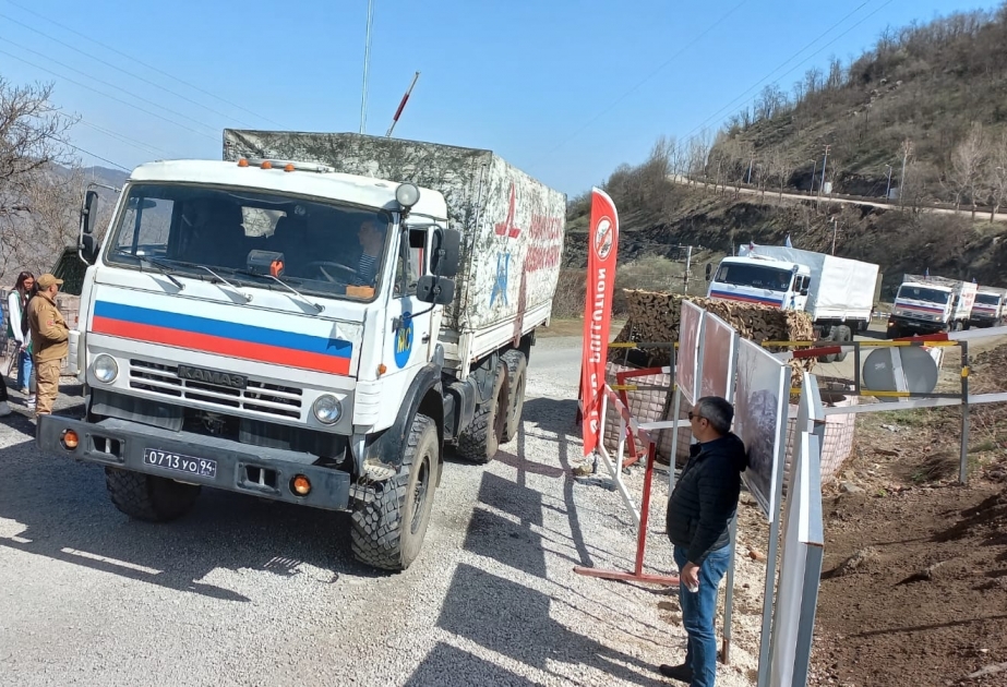 Rusiya sülhməramlılarına aid avtomobil karvanı aksiya ərazisindən sərbəst keçib