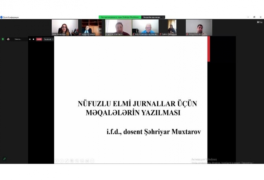 Elmi məqalələrin beynəlxalq indeksli jurnallarda nəşrinə dair master-klas