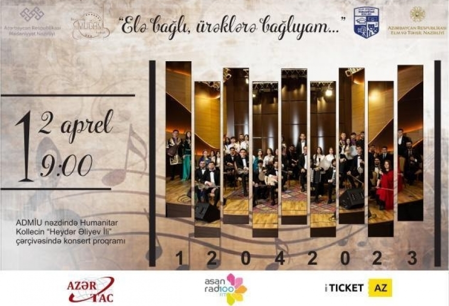 Beynəlxalq Muğam Mərkəzində “Elə bağlı, ürəklərə bağlıyam” adlı konsert keçiriləcək