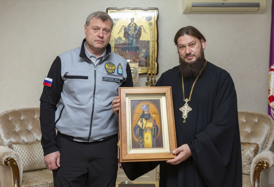 Губернатор Астраханской области посетил бакинский кафедральный собор