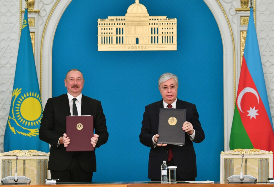Подписаны азербайджано-казахстанские документы ОБНОВЛЕНО ВИДЕО