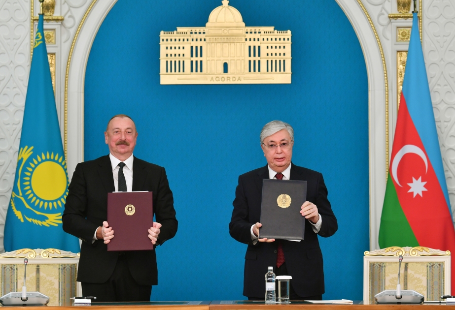 Azerbaijan, Kazakhstan signed documents VIDEO