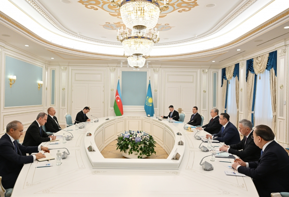 Stamp dedicated to 100th anniversary of birth of National Leader Heydar Aliyev issued in Kazakhstan