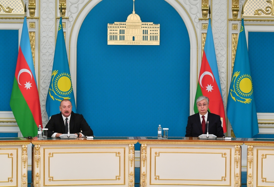 Le président Ilham Aliyev : L'Azerbaïdjan et le Kazakhstan interagissent activement dans le cadre des organisations internationales