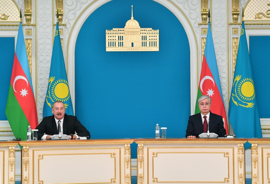 President Ilham Aliyev informed his Kazakh counterpart about current status of negotiation process with Armenia