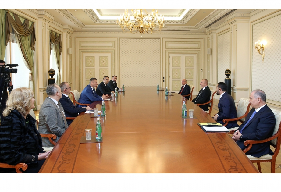 El Presidente de Azerbaiyán recibió a una delegación encabezada por el Ministro de Seguridad de Bosnia y Herzegovina

