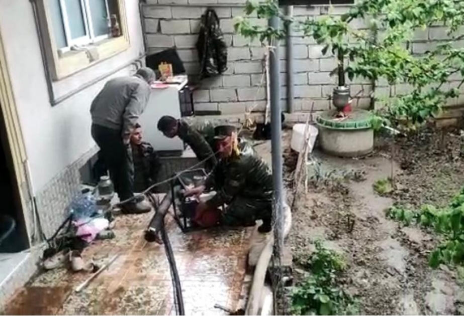Naxçıvanda evin zirzəmisinə su dolub