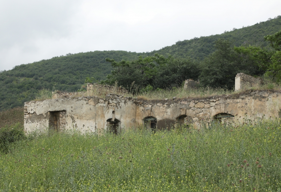 Dorf Yukhari Khojamsagli in Gubadli Region: Spuren von armenischem Vandalismus in Bildern