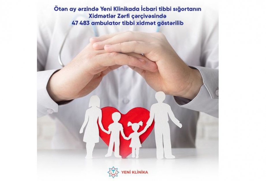 Ötən ay ərzində Yeni Klinikada 47 min 483 ambulator tibbi xidmət göstərilib