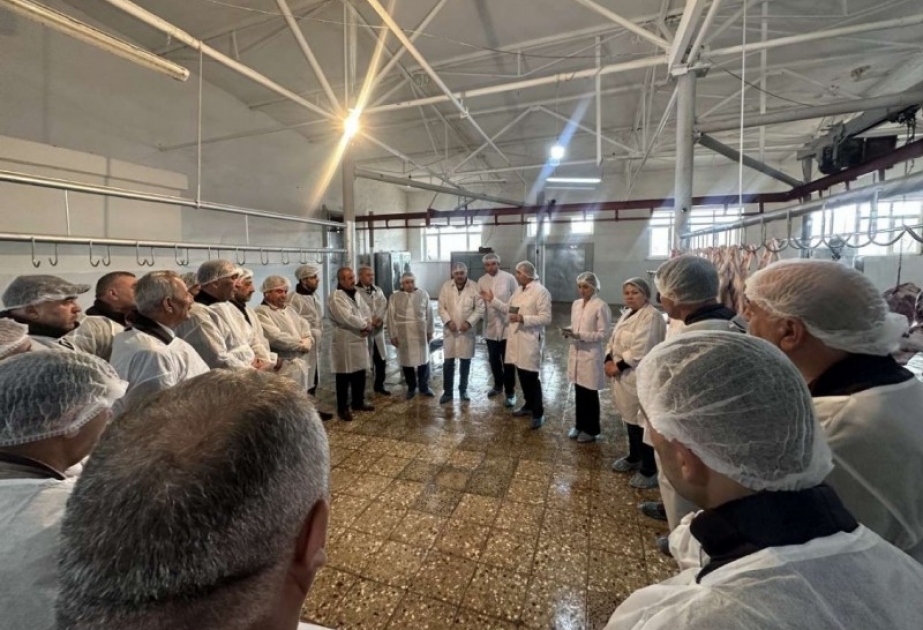 Heyvan kəsimi və ət satışı ilə məşğul olan sahibkarlarla görüş keçirilib