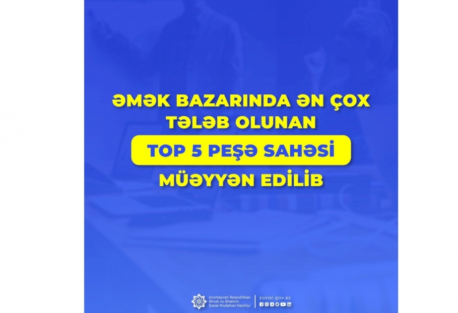 Əmək bazarında ən çox tələb olunan top 5 peşə sahəsi müəyyən edilib