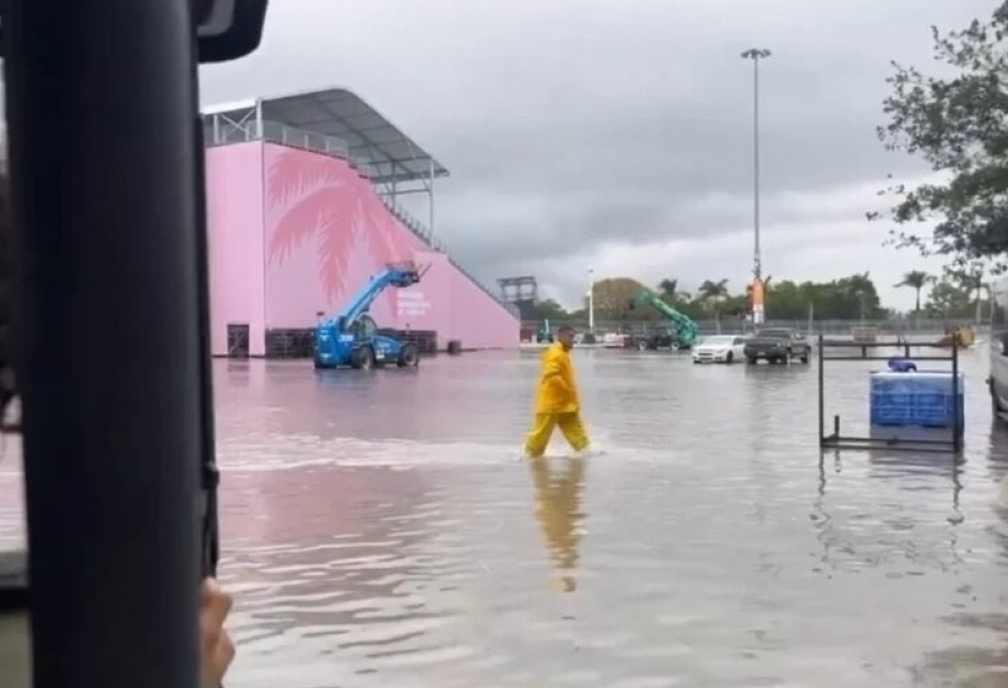 Miami GP circuit flooded after heavy rain
