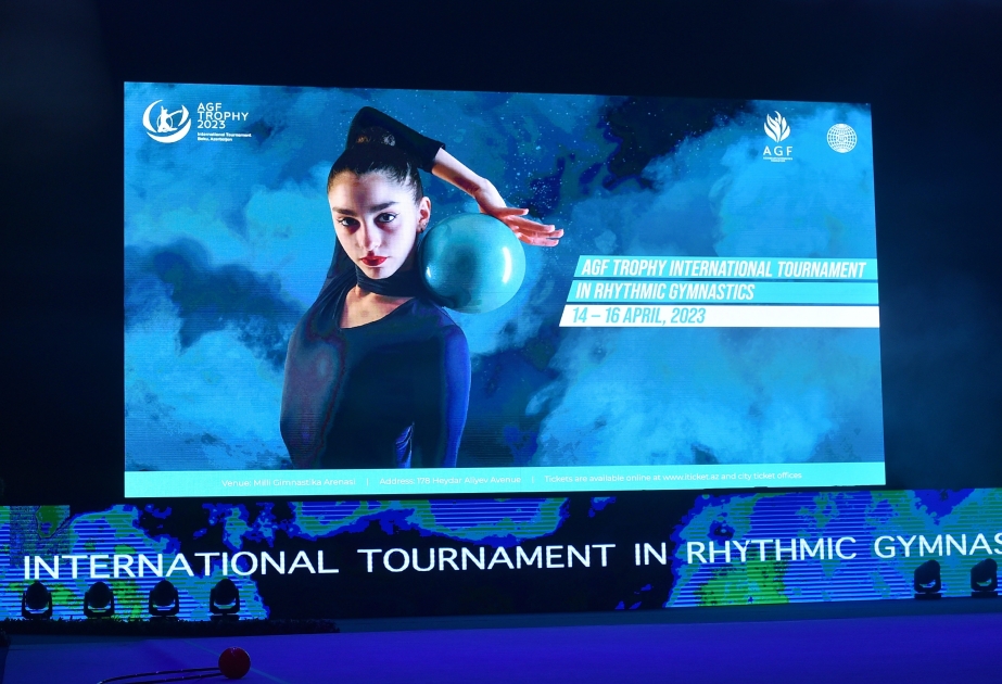 La cérémonie d’ouverture de la Coupe du monde de gymnastique rythmique à Bakou