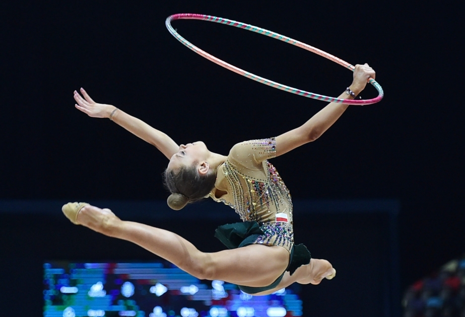 “AGF Trophy”: Polşalı gimnast Liliana Levinska halqa ilə təsnifat yarışlarına başçılıq edir