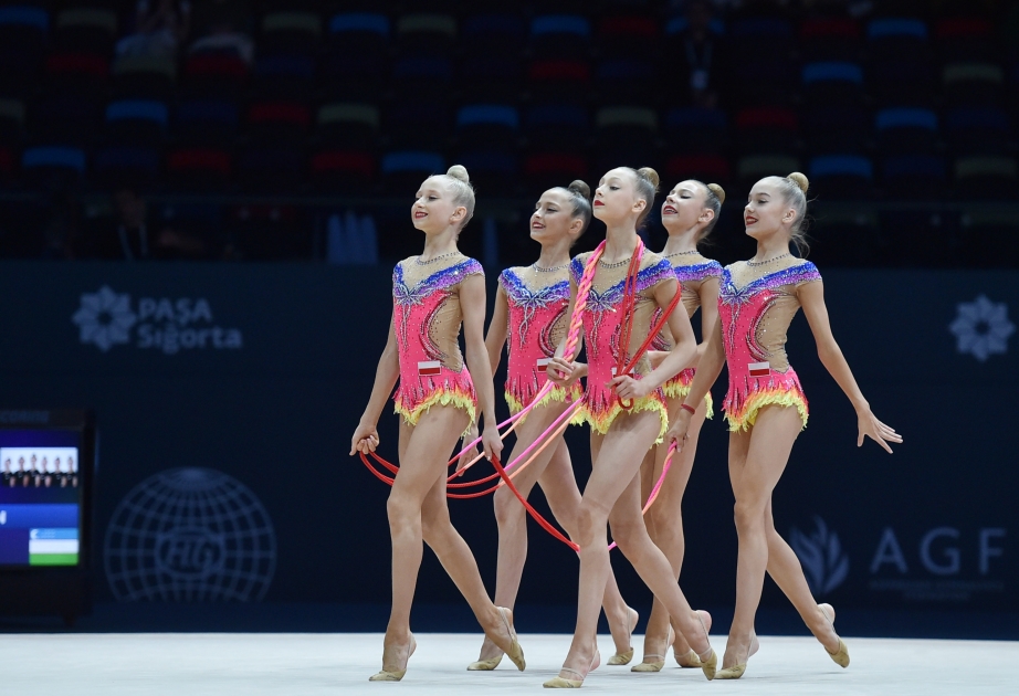 Gənc gimnastlardan ibarət qrup hərəkətləri komandamız beynəlxalq turnirin finalına adlayıb