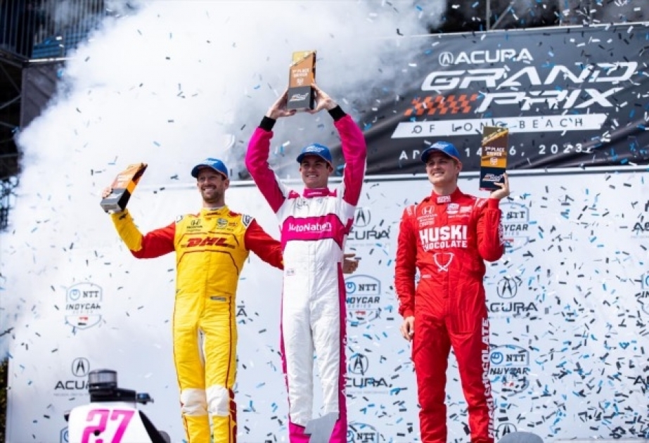 Indycar: Грожан и Эриксон на подиуме в Лонг-Бич