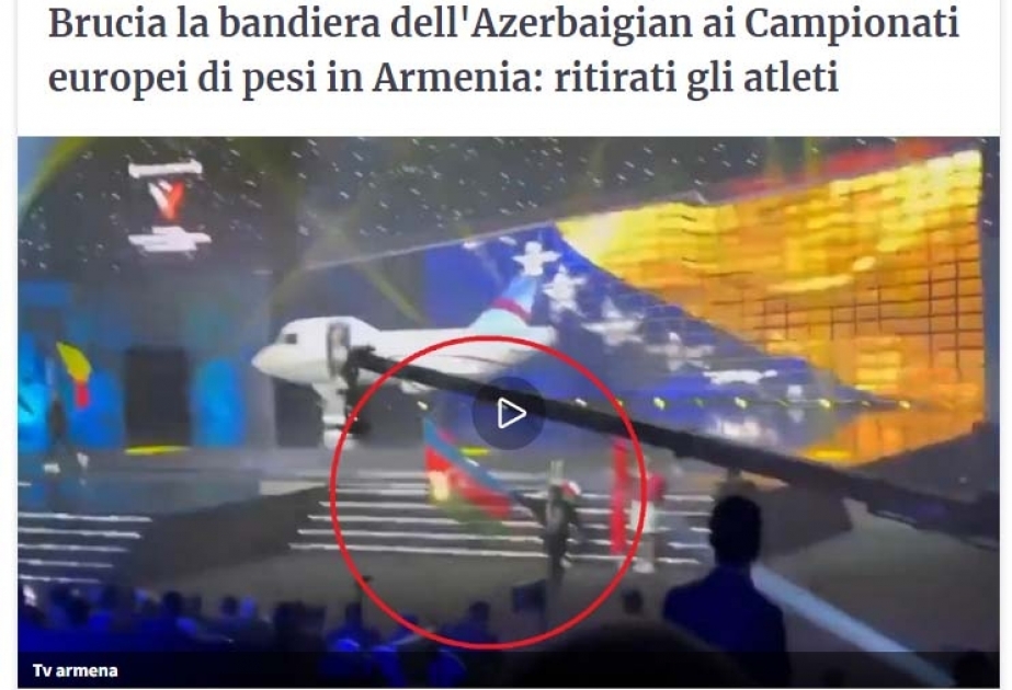 İtaliya KİV-ləri də İrəvanda Azərbaycan Bayrağının yandırılmasından yazıb