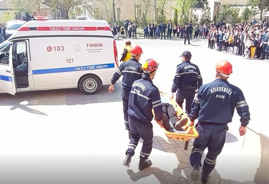 Tərtər məktəbliləri fövqəladə hallar zamanı davranış qaydaları barədə məlumatlandırılıblar