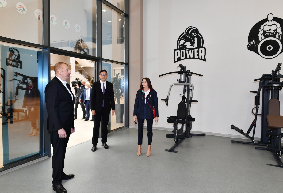 President Ilham Aliyev and First Lady Mehriban Aliyeva attended inauguration of Neftchala Olympic Sports Complex VIDEO
