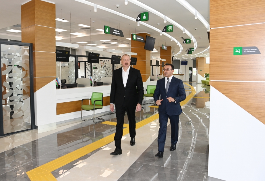 President Ilham Aliyev opened “ASAN xidmet” center in Salyan VIDEO