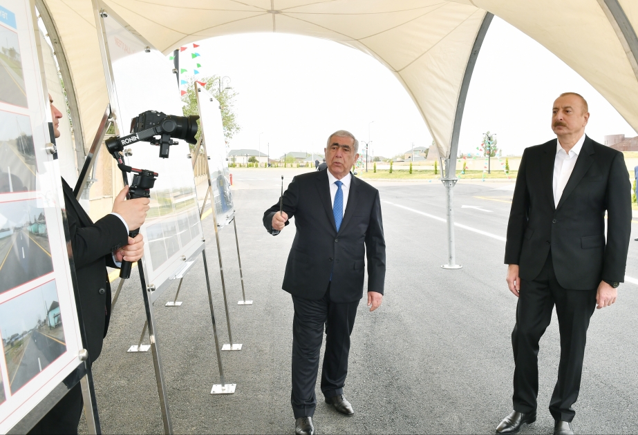 Präsident Ilham Aliyev weiht Automobilstraße Neftchala-Kurkend-Mayak Nr. 2 ein  VIDEO