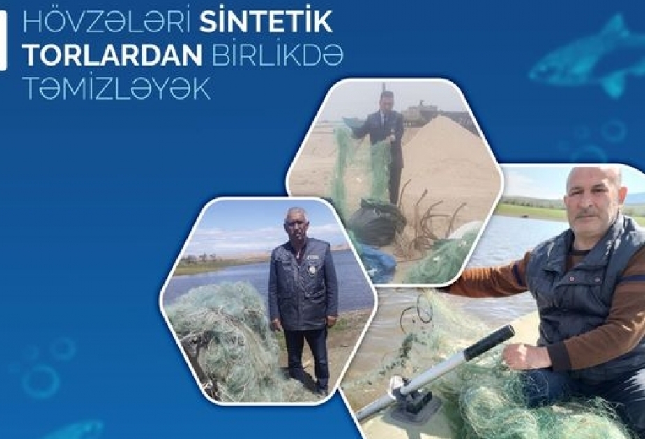 Su hövzələrindən 1780 metr uzunluğunda 28 ədəd sintetik tor götürülüb