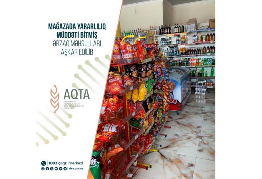 Xaçmazda mağazada yararlılıq müddəti bitmiş ərzaq məhsulları aşkarlanıb