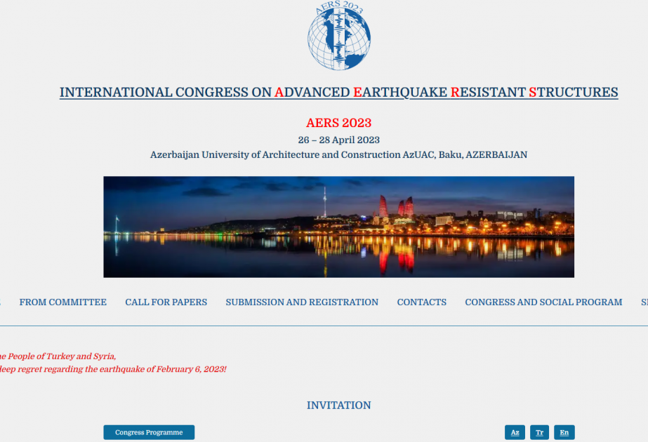 Baku to host International Congress on Advanced Earthquake Resistant Structures with participation of World’s Top Scientists