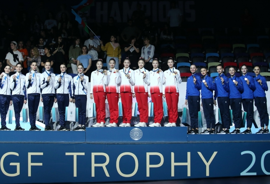 World Cup Baku 2023: Aserbaidschanische Rhythmische Gymnastinnen in Gruppenübungen holen Bronze