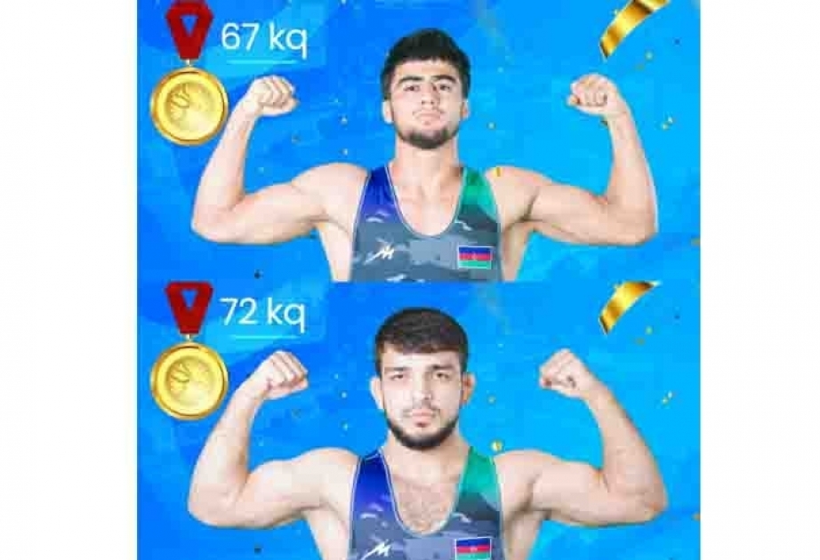 Two Azerbaijani Greco-Roman wrestlers crowned European champions