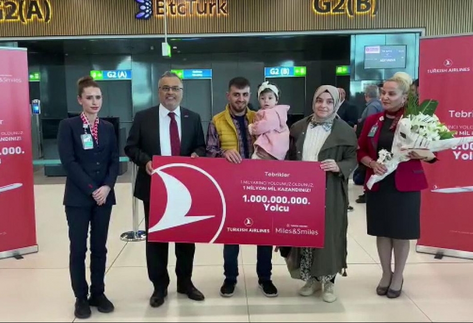 “Türk Hava Yolları” milyardıncı sərnişinə 1 milyon mil səyahət hədiyyə edib