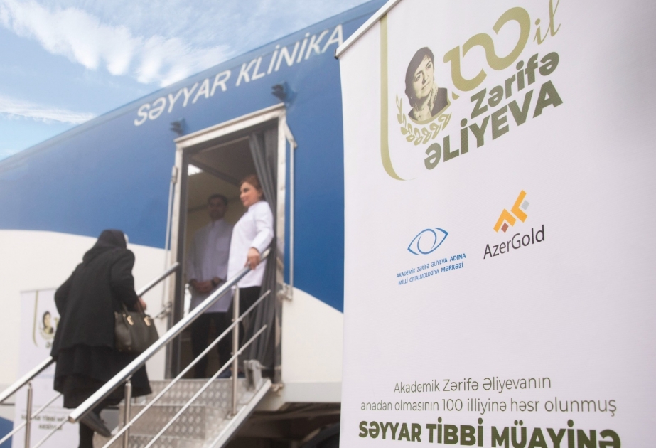 Daşkəsəndə akademik Zərifə Əliyevanın 100 illiyinə həsr olunmuş səyyar göz müayinəsi aksiyası keçirilib