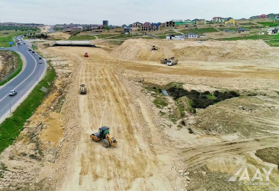 Pirşağı-Novxanı-Xırdalan-M4 avtomobil yolunun tikintisi davam edir