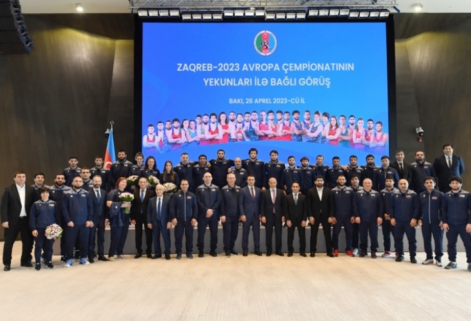 Zaqrebdə keçirilən güləş üzrə Avropa çempionatında idmançılarımızın uğurlu nəticələri müzakirə olunub