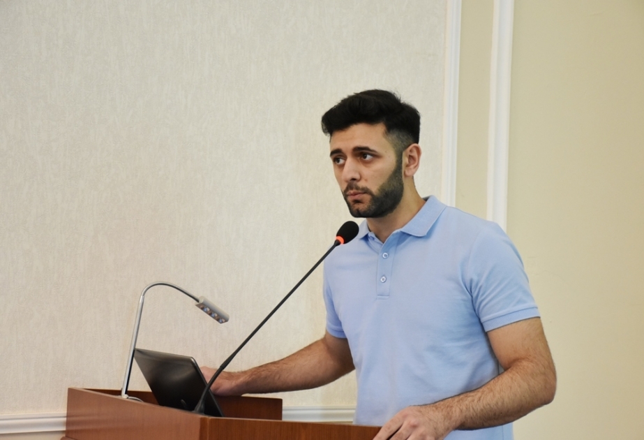Gənc geoloqun müalicəvi Naftalan nefti ilə bağlı məruzəsi dinlənilib